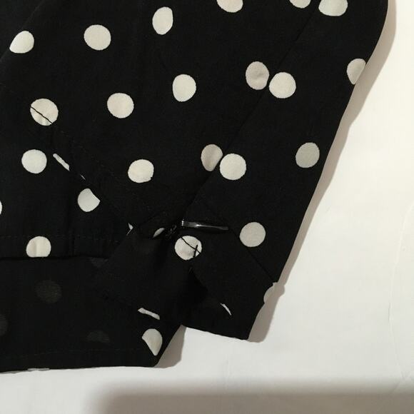 NWT REVOLVE X LIONESS Take the Plunge Polka Dot Top - Black - Medium - Picture 14 of 15